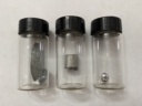 Zinc group: chunk of |zn|, slug of |cd|, and bead of |hg| in bottles