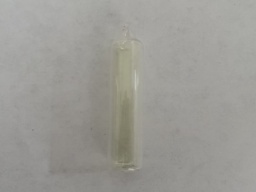 Scary yellow-green Chlorine gas in an ampoule