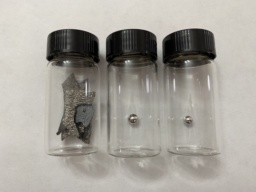 Cobalt group: |co| chips, 1 gram bead of |rh|, and 1 gram bead of |ir| in bottles