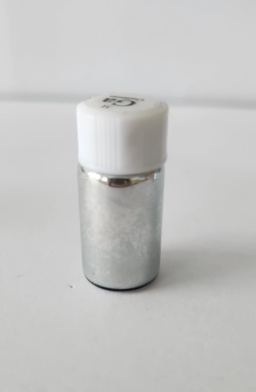 1 gram sample of Gallium metal that has filled the inside of a small bottle