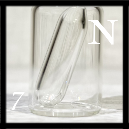 Clear Nitrogen gas in an ampoule, in a bottle.