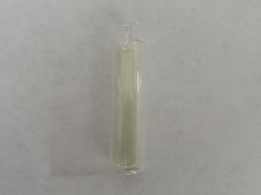 Scary yellow-green Chlorine gas in an ampoule