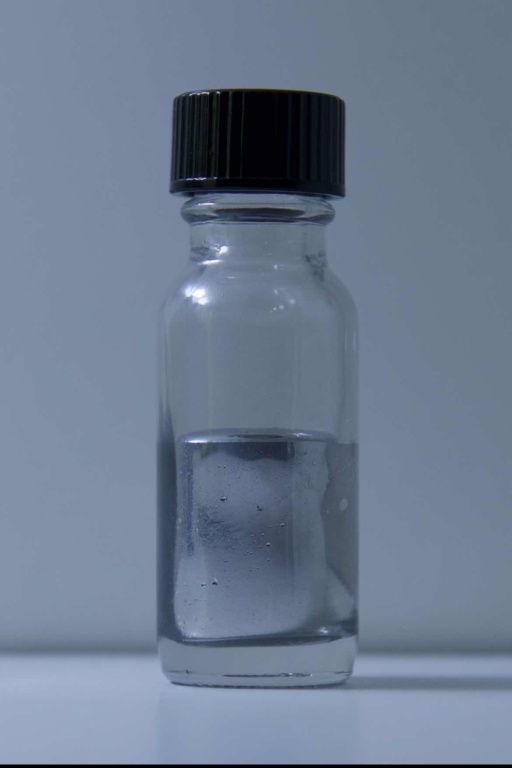 Mercury in a clear bottle